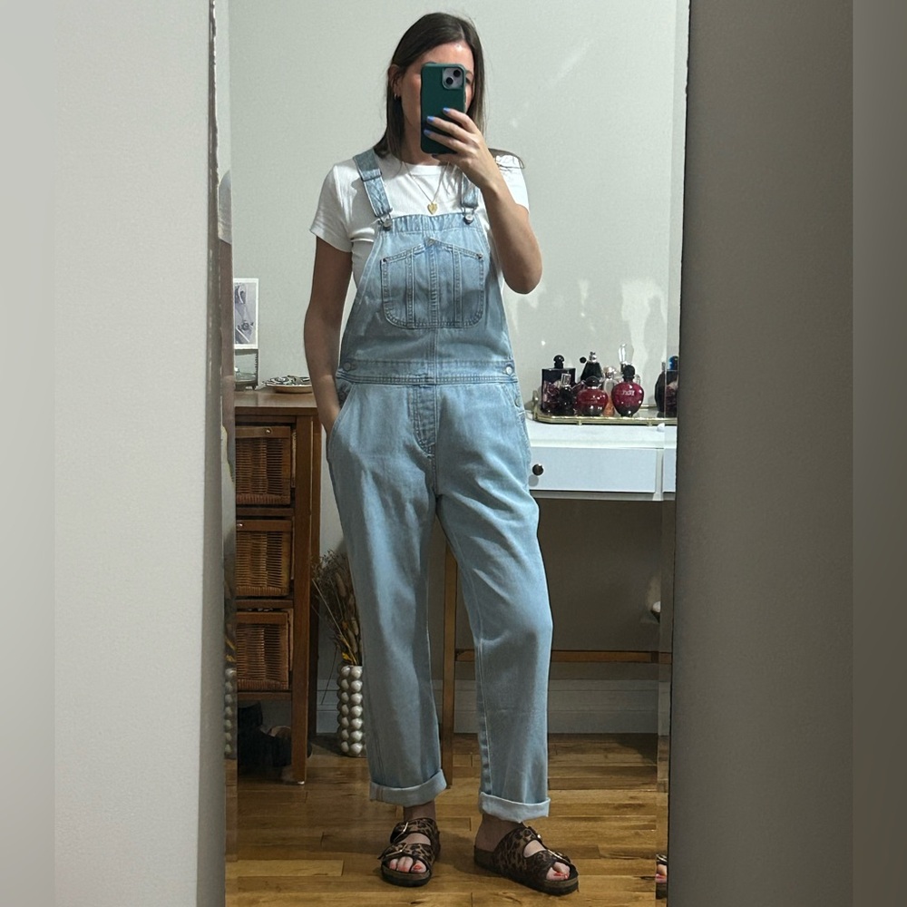 NEW light denim overalls - Picture 5 of 7